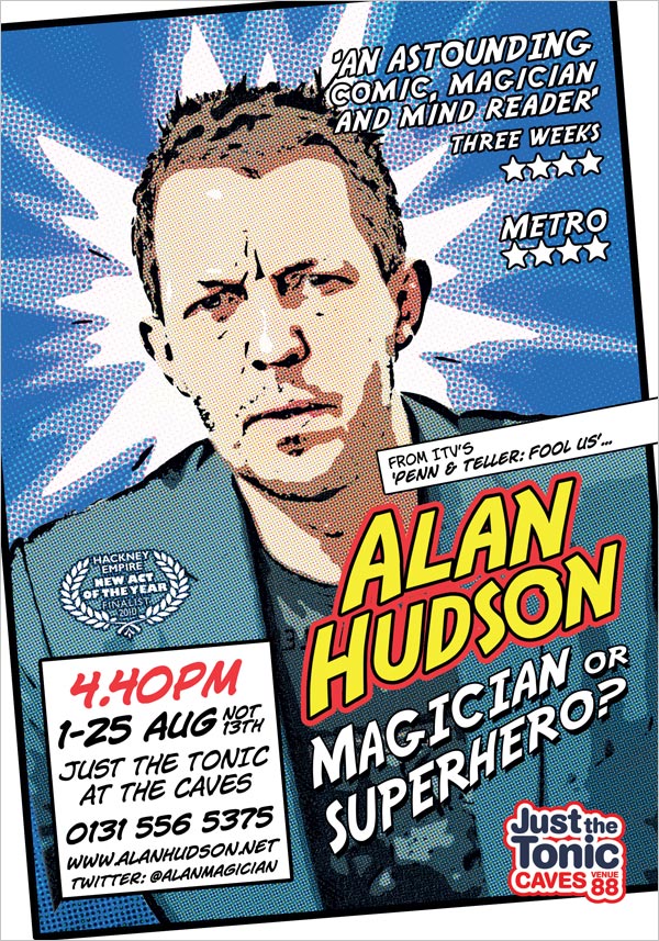 Alan Hudson Edinburgh Flyer Poster Design