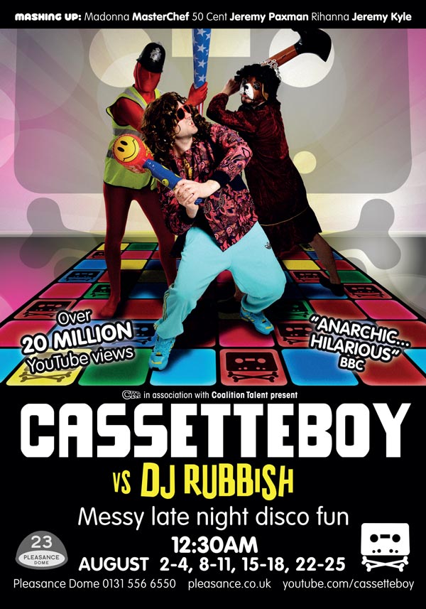 Cassetteboy Edinburgh Flyer Poster Design