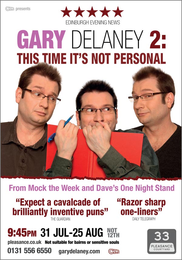 Gary Delaney Edinburgh Flyer Poster Design