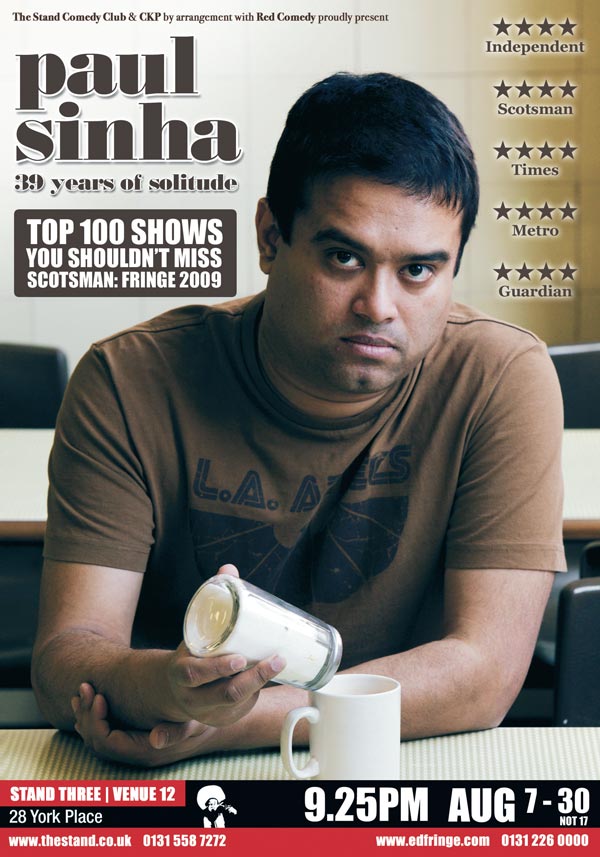 Paul Sinha Edinburgh Show Flyer Poster Design