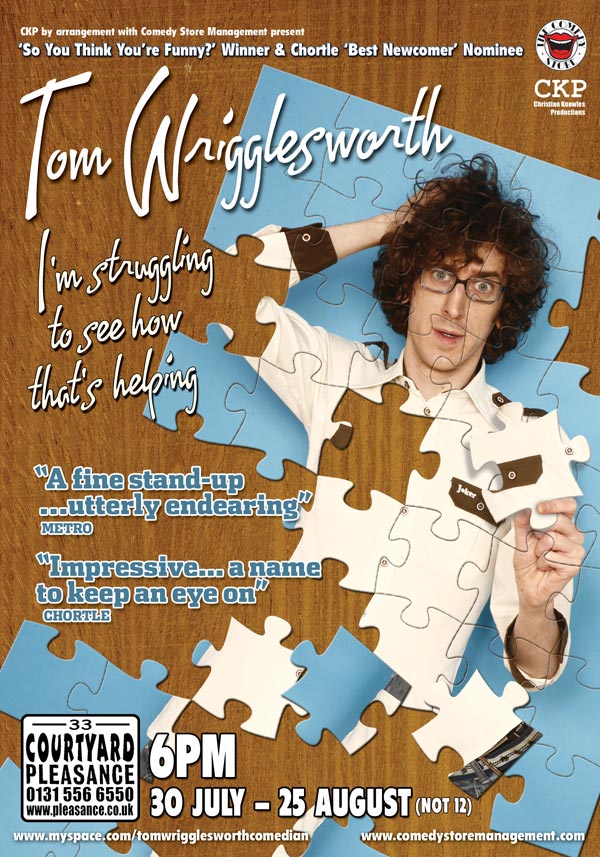 Tom Wrigglesworth Edinburgh Flyer Poster Design